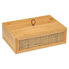 Wenko Úložný box na kosmetické doplňky ALLEGRE BAMBOO, 22 x 7 x 15 cm