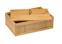 Wenko Úložný box na kosmetické doplňky ALLEGRE BAMBOO, 22 x 7 x 15 cm