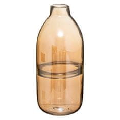 Atmosphera Skleněná váza BOTTLE, 30 cm, žlutá