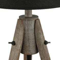 Atmosphera Stolní lampa MIRY dřevěná lampa - černá, výška 46 cm