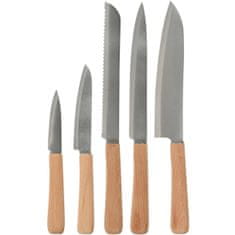 Excellent Houseware Sada kuchyňských nožů, nerezová ocel, 5 prvků