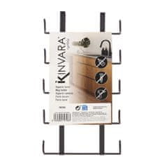 Kinvara Kovový držák na 10 hrnků, montáž bez vrtání