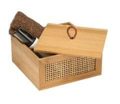 Wenko Úložný box na kosmetické doplňky ALLEGRE BAMBOO, 15 x 7 x 15 cm