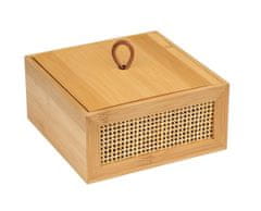 Wenko Úložný box na kosmetické doplňky ALLEGRE BAMBOO, 15 x 7 x 15 cm