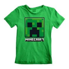 OEM Dětské tričko Minecraft: Creeper Face (9-11 let) zelená bavlna Velikost oblečení: 7-8 let