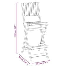 Vidaxl 5dílný zahradní barový set masivní akáciové dřevo