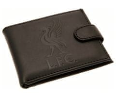 FotbalFans Kožená peněženka Liverpool FC, černá, ochrana RFID, 11x9 cm