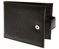 FotbalFans Kožená peněženka Liverpool FC, černá, ochrana RFID, 11x9 cm