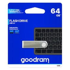 GoodRam Flash disk UUN2 64GB USB 2.0 stříbrný