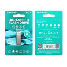 Borofone Flash disk BUD1 8GB stříbrný