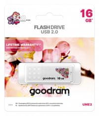 GoodRam Flash disk UME2 16GB bílý s květy