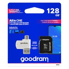 GoodRam Paměťová karta 128GB UHS I CLASS 10 100MB/s + čtečka
