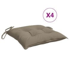 Vidaxl Podušky na židli 4 ks taupe 40 x 40 x 7 cm látka oxford