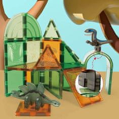 Magnetic Tiles Magnetická stavebnice Dinosaur sada 62ks – Magnetic Tiles