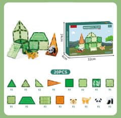 Magnetic Tiles Magnetická stavebnice Animal sada 20ks – Magnetic Tiles