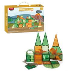 Magnetic Tiles Magnetická stavebnice Dinosaur sada 42ks – Magnetic Tiles