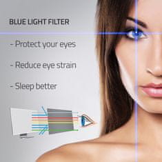 Qoltec filtr modrého světla 24" | 16:9 | Ochrana očí | Ochrana proti oslnění | Matný | pro monitor