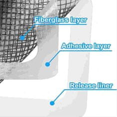 Netscroll Víceúčelový set síťových samolepek pro opravu a ochranu děr ve dveřích, oknech, proti hmyzím sítím a dalších typech sítí, prevence vstupu hmyzu, samolepky na zachycení vlasů ve výpusti, NetSticker