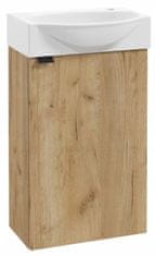 Deftrans Koupelnová skříňka s umyvadlem 60x40 cm závěsná dub craft Parma