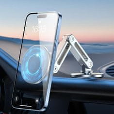 Netscroll Magnetický automobilový držák na telefon, univerzální magnetický držák pro mobilní telefony, samolepící design, nastavitelná 360stupňová rotace, BaseHolder