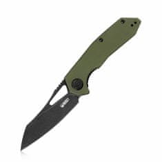 KUBEY KU291E New Vagrant Tan kapesní nůž 8 cm, zelená Tan, G10