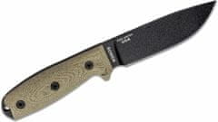 ESEE 4PB-017 Model 4 nůž na přežití 11,4 cm, černá, zelená, Micarta, černé plastové pouzdro