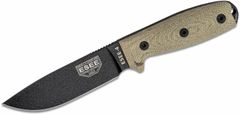 ESEE 4PB-017 Model 4 nůž na přežití 11,4 cm, černá, zelená, Micarta, černé plastové pouzdro