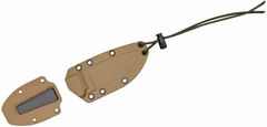 ESEE ESEE-3SM Serrated univerzální nůž 9,8 cm, černá, šedá, připínací plastové pouzdro Coyote Brown