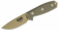 ESEE ESEE-3P-DT univerzální taktický nůž 9,8 cm, pískově hnědá, Micarta, plastové pouzdro Desert Tan