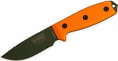 ESEE ESEE-3P-MB-OD univerzální pevný nůž 9,8cm, zelená, oranžová, G10, plastové pouzdro černé