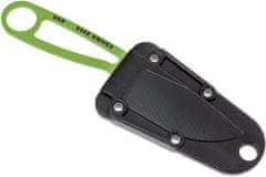 ESEE IZULA-VG nůž na krk 7,3 cm, zelená, uhlíková ocel, černé plastové pouzdro s připnutím