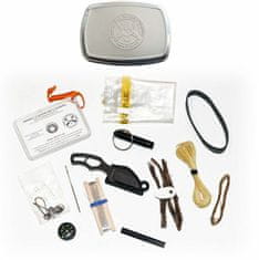 ESEE PINCH-KIT mini sada pro přežití v plechovce, s pevným nožem na krk, plechovka