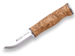 Joker CL126 GRANDFATHER bushcraft nůž 8 cm, dřevo kadeřavé břízy, kožené pouzdro