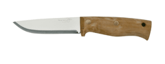 Helle HE-201300 Temagami 14C28N bushcraft nůž 10,8 cm, dřevo kadeřavé břízy, kožené pouzdro