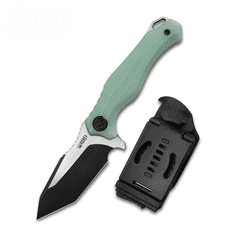 KUBEY KU230F Golf všestranný nůž 7,8 cm, světle zelená Jade, G10, pouzdro kydex