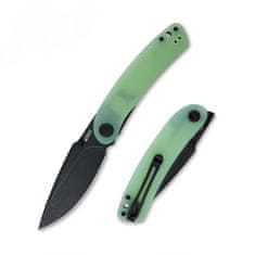 KUBEY KU344J Momentum kapesní nůž 8,7 cm, Dark Stonewash, zelená Jade, G10, spona