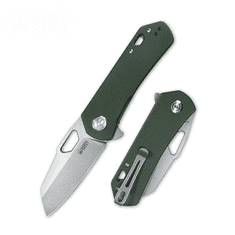 KUBEY KU332G Duroc Dark Green kapesní nůž 7,4 cm, tmavě zelená, G10, spona