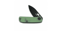 KUBEY KU2104C Hyde kapesní nůž 7,5 cm, černá, světle zelená Jade, G10, spona