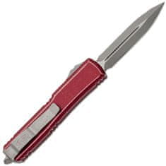 Microtech 122-12DMR Ultratech Merlot Full Serrated automatický nůž 8,8cm, Stonewash, červená, hliník