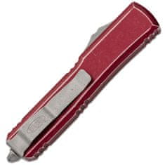 Microtech 122-12DMR Ultratech Merlot Full Serrated automatický nůž 8,8cm, Stonewash, červená, hliník