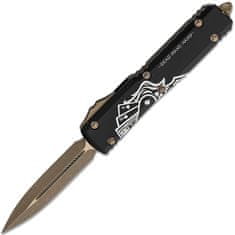 Microtech 122-13DMS Ultratech Bronze Deadmans Hand automatický nůž 8,8cm, Apocalyptic, černá hliník