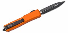 Microtech 122-1OR UltratechBlack Standard Orange automatický nůž 8,8 cm, černá, oranžová, hliník