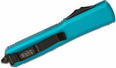 Microtech 122-2TQ Ultratech Turquoise Partial Serrated automatický nůž 8,8cm, černá, tyrkys, hliník