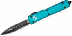 Microtech 122-2TQ Ultratech Turquoise Partial Serrated automatický nůž 8,8cm, černá, tyrkys, hliník