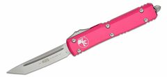 Microtech 123-10PK Ultratech Standard Pink automatický nůž 8,8 cm, Stonewash, růžová, hliník