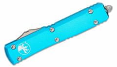 Microtech 123-11TQ Ultratech Stonewash Partial Serr. Turquoise automatický nůž 8,8cm, tyrkys, hliník