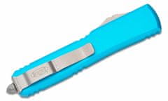 Microtech 123-11TQ Ultratech Stonewash Partial Serr. Turquoise automatický nůž 8,8cm, tyrkys, hliník