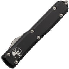 Microtech 123-12 Ultratech Black Full Serrated automatický nůž 8,8 cm, Stonewash, černá, hliník