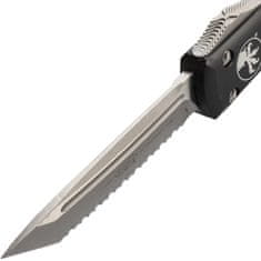 Microtech 123-12 Ultratech Black Full Serrated automatický nůž 8,8 cm, Stonewash, černá, hliník