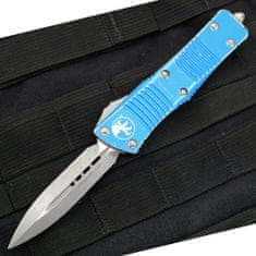 Microtech 138-10DBL TROODON Standard automatický nůž 7,8 cm, Stonewash, modrá, hliník